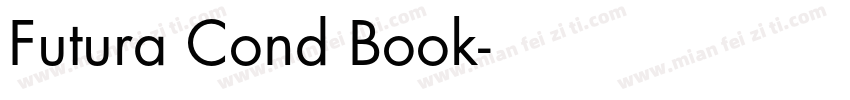 Futura Cond Book字体转换